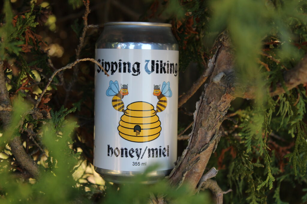 Sipping Viking original honey can